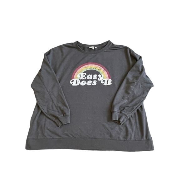 Wildfox Easy Does It Sweatshirt Rainbow Soft Oversized Size XXL - Picture 2 of 6